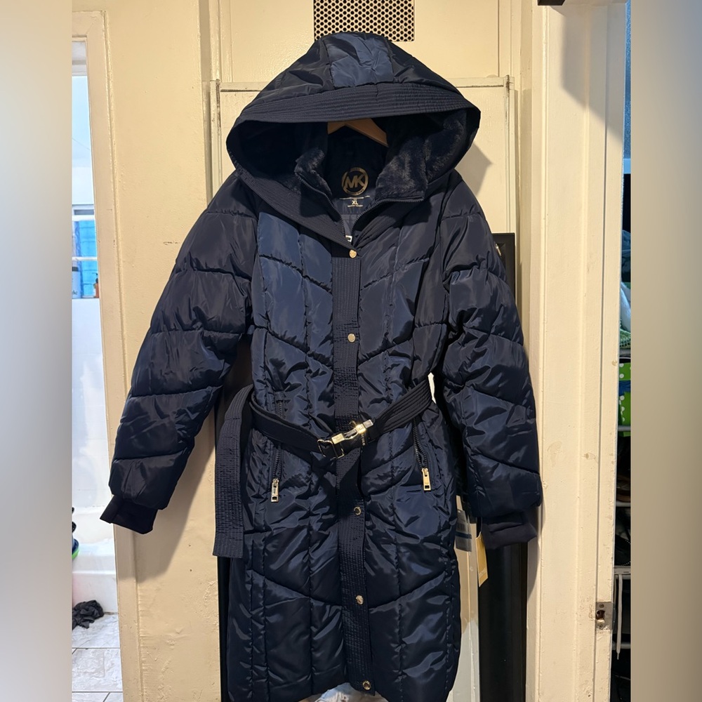 Michael Kors Navy Quilted Jacket